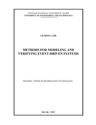 Luận án Methods for modeling and verifying event-driven systems