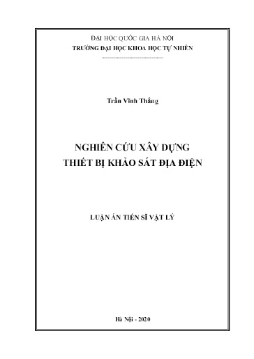 Luận án Nghiên cứu xây dựng thiết bị khảo sát địa điện