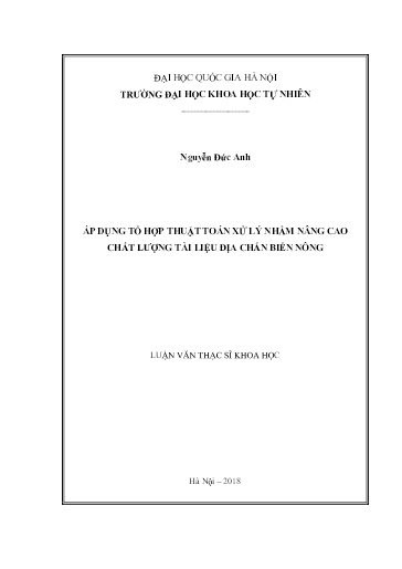 Luận văn Áp dụng tổ hợp thuật toán xử lý nhằm nâng cao chất lượng tài liệu địa chấn biển nông