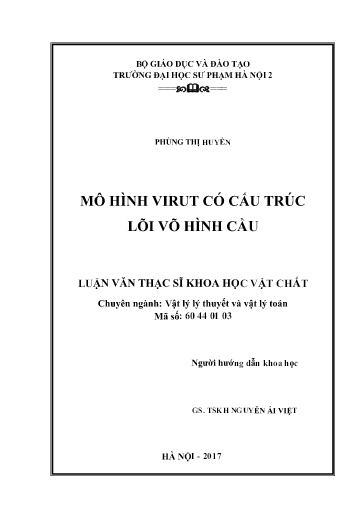 Luận văn Mô hình virut có cấu trúc lõi võ hình cầu