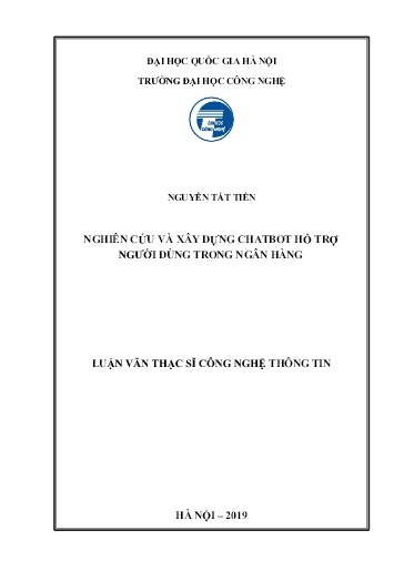Luận văn Nghiên cứu và xây dựng chatbot hỗ trợ người dùng trong ngân hàng