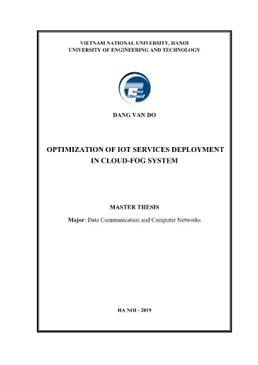 Luận văn Optimization of iot services deployment in cloud-fog system