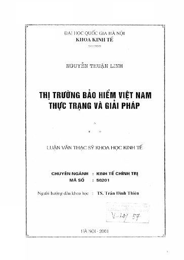 Luận văn Thị trường bảo hiểm Việt Nam. Thực trang và giải pháp