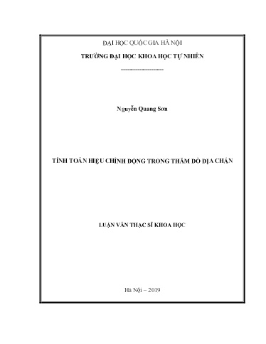 Luận văn Tính toán hiệu chỉnh động trong thăm dò địa chấn